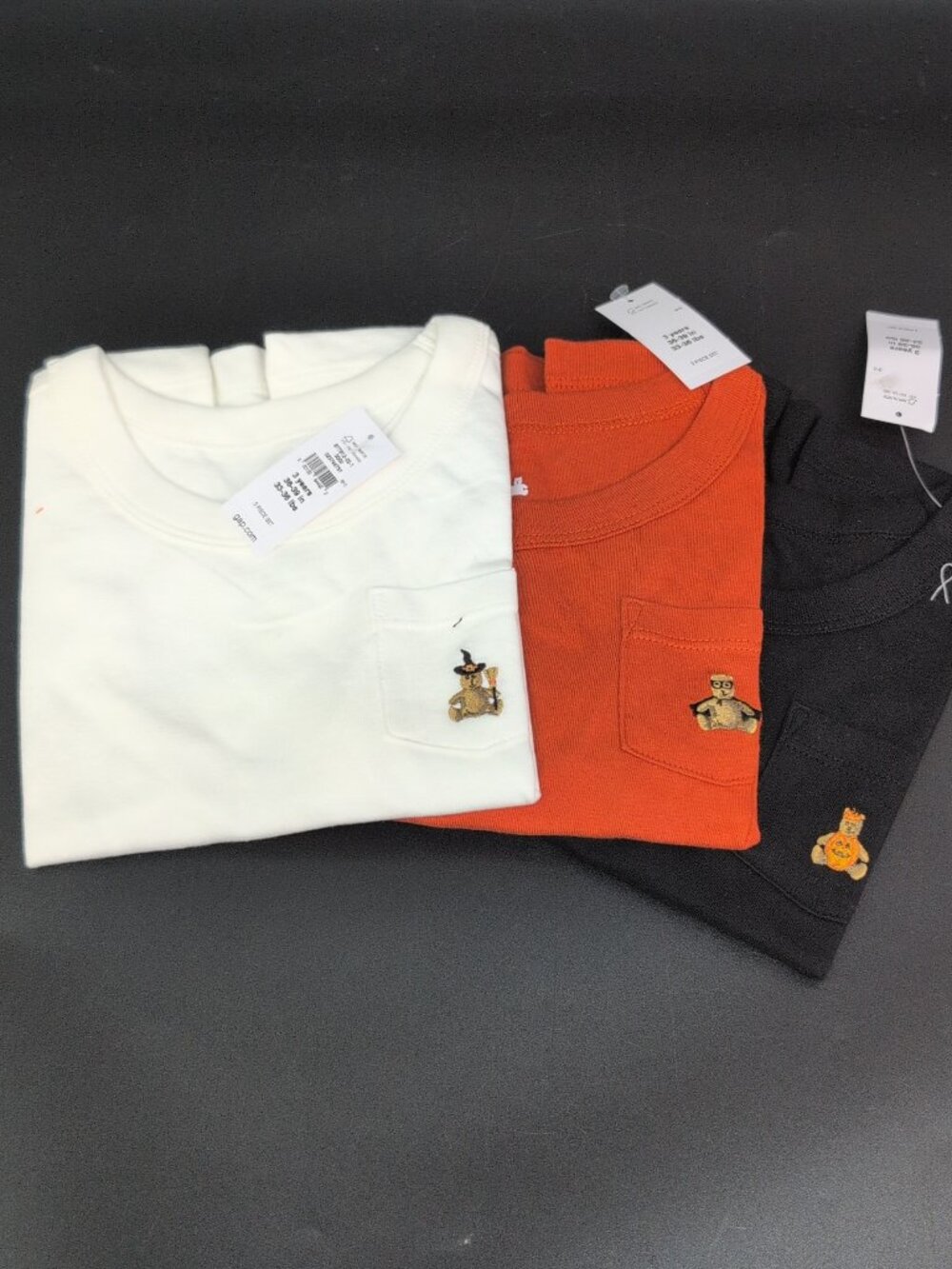 Baby Gap Toddler Mix & Match Halloween Pocket T-Shirt 3-Pack Size 3 Years NWT